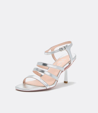 silver multi strap shoe