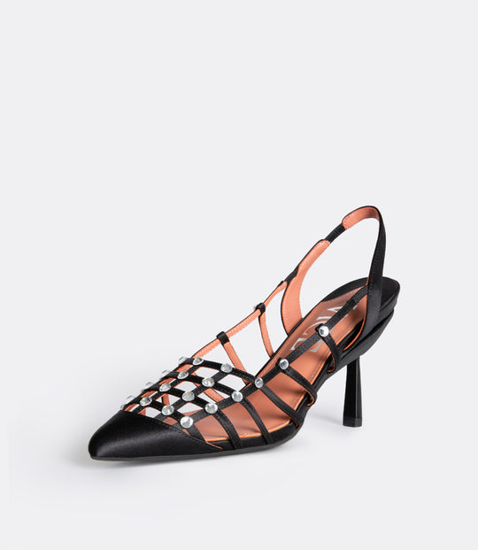 Amazon.com | NEWBELLA Mousse Fit Peep Toe Stiletto Heeled Sandals, Women's  Lightweight Black Heels Breathable Knit Elastic Design Upper for Dressy  Wedding, Work Apricot 5 | Shoes