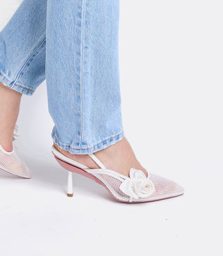 blossom heels on model