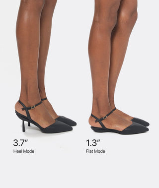 Flat mode and heel mode of shoes