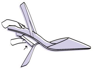 Folding heel step 3