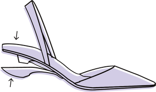 Folding heel step 4