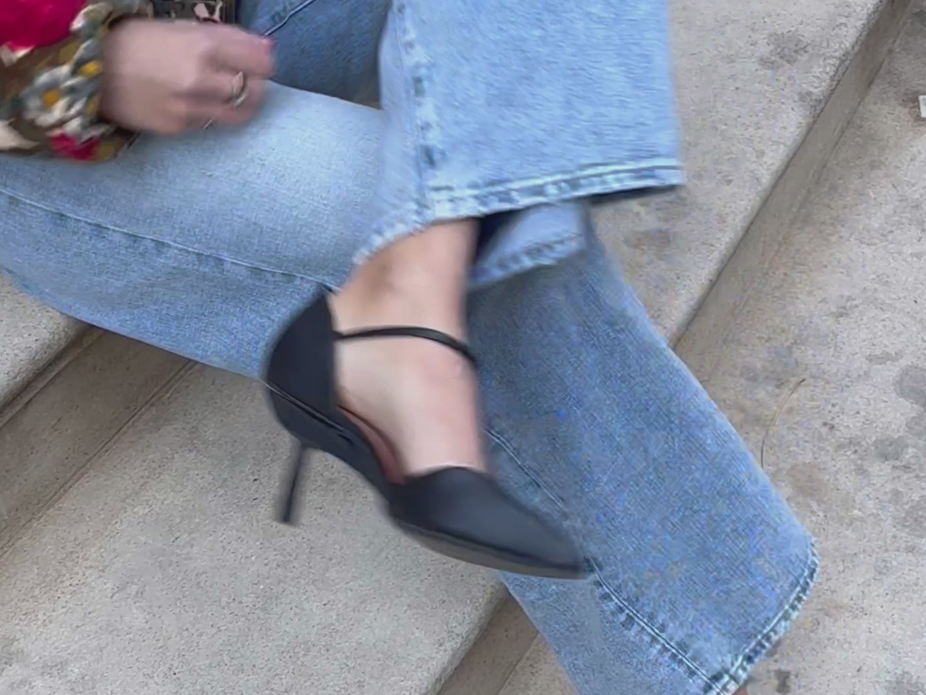 High heel shoes folding to a flat
