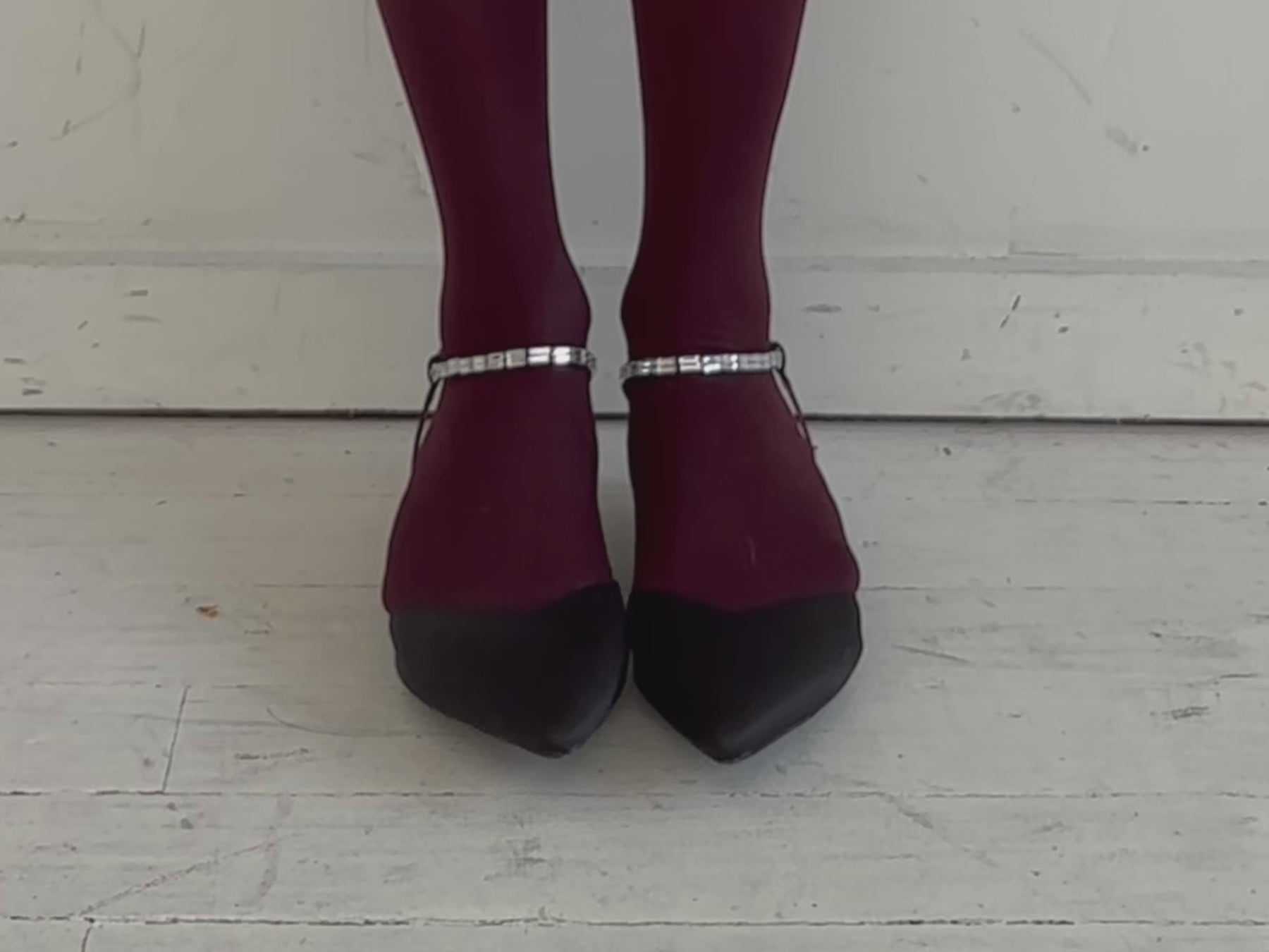 black crystal publicist pumps as a flat