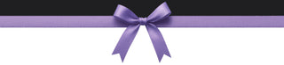 Purple ribbon with a bow on a white background