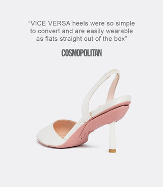 white silk shoe back view