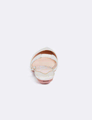 white silk shoe as a flat