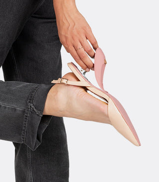 Beige heels folding