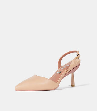 Beige shoes as a heel
