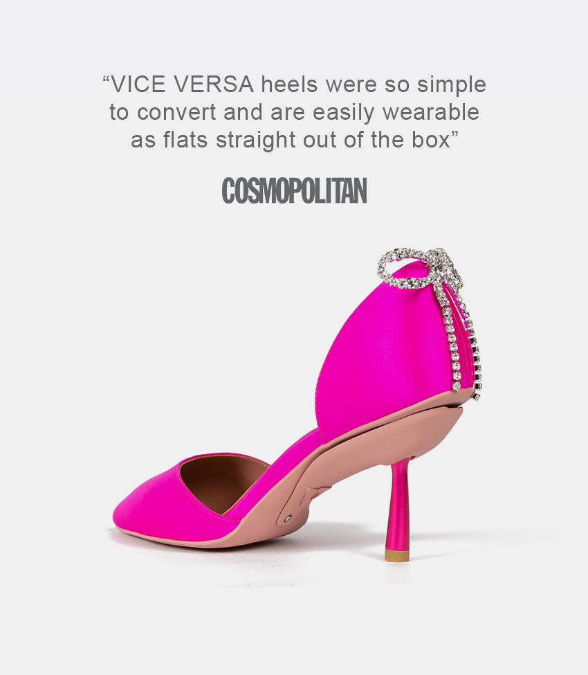 side view and quote of bow shoes